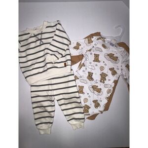 Lila & Jack‎ Kids 9-12M Striped Sweatshirt Pants & 2 New Bodysuits